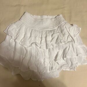 White Ruffled Women's Skirt